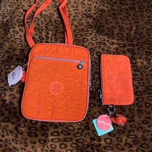 Kipling little ipad bag and pouch nwt